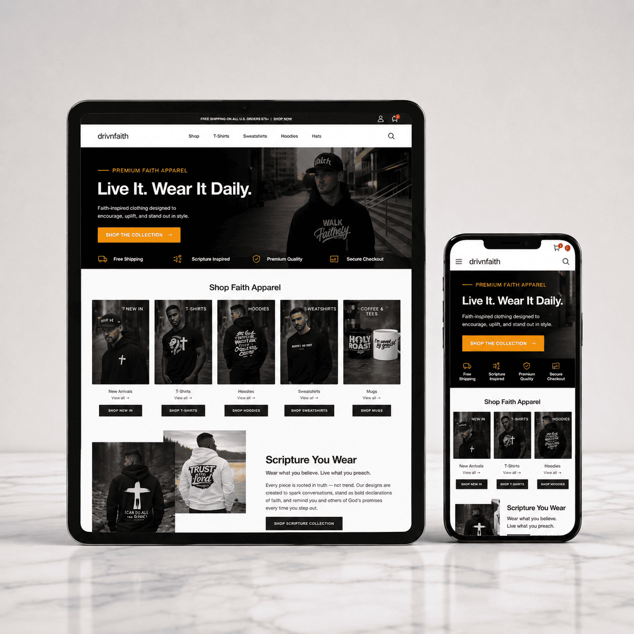DrivnFaith – Shopify E-Commerce Store